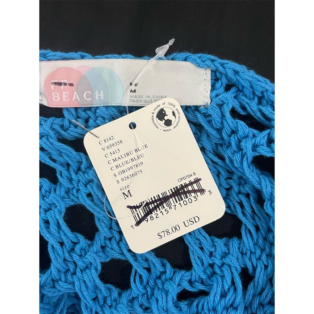 NWT Free People Sabara Sweater MIDI Sz Medium oversized Malibu blue $98 sold out - Picture 8 of 11
